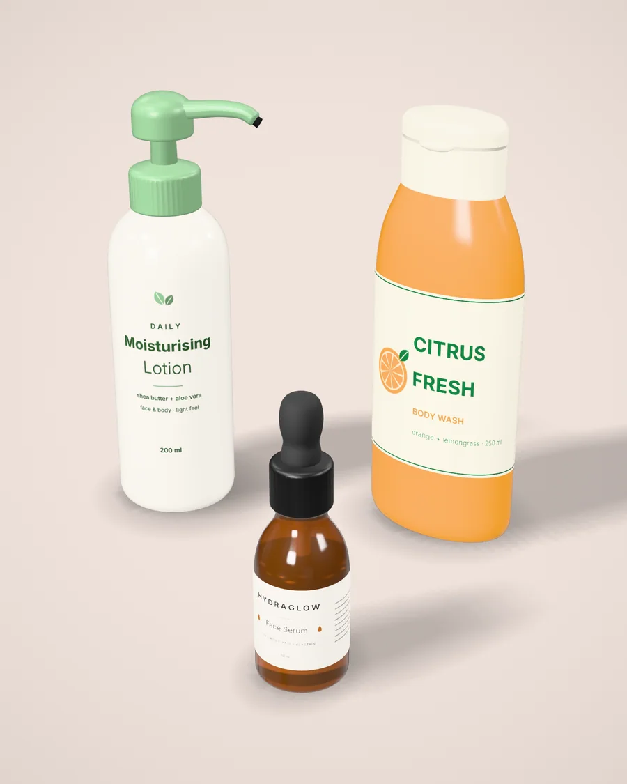 A selection of beauty and personal-care products